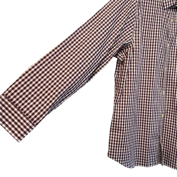 Banana Republic men’s purple checkered button down shirt, long sleeve, size XXL - Picture 2 of 6